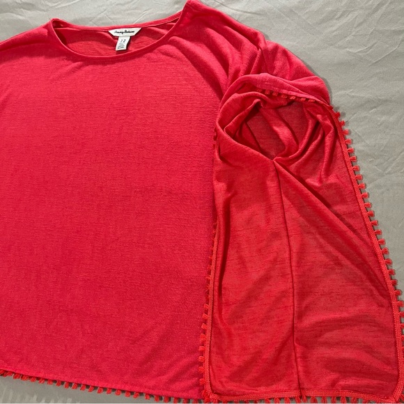 Tommy Bahama Oceana Foil Tassel Poncho Top S/M - Picture 5 of 12